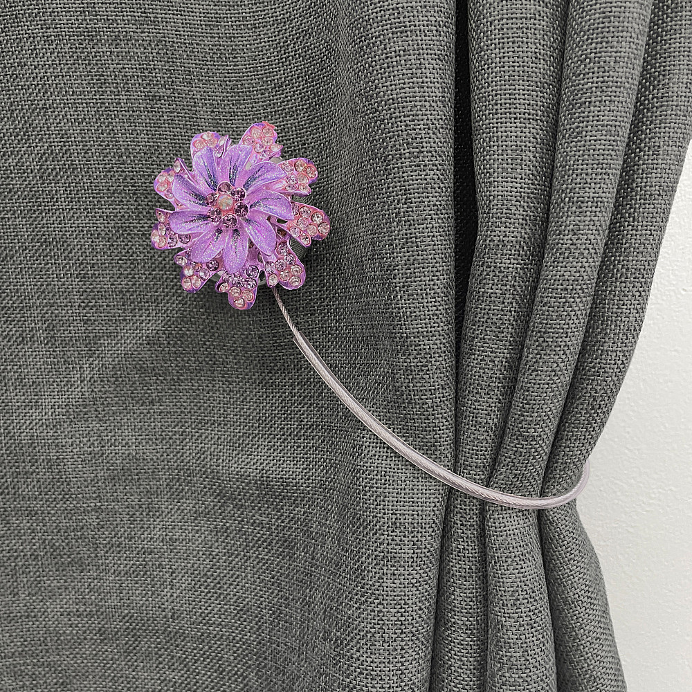 Магніти для штор та гардин "Flowers" набір 2 шт Бузковий (81-198) Київ - фото 4