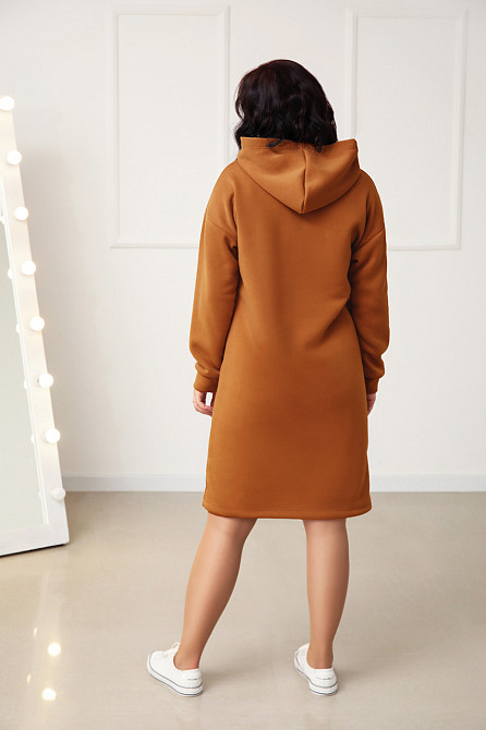 Теплое платье-худи на флисе Solo 50-52, Кэмел Киев - изображение 2