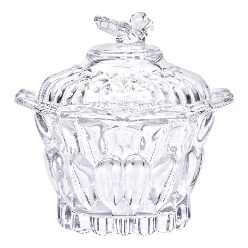 Стеклянная конфетница с крышкой, Ø9 см Киев - изображение 3