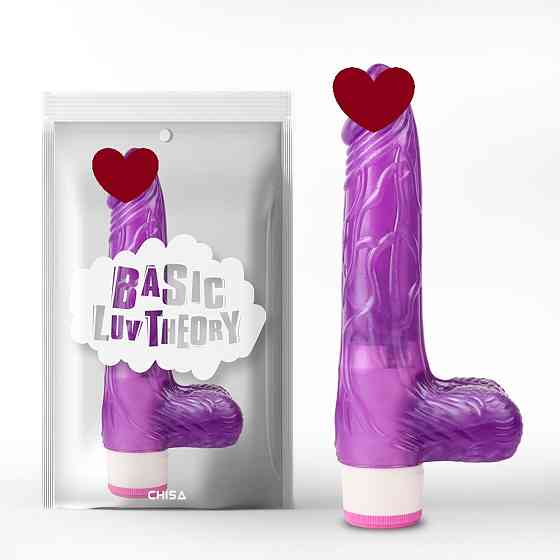 Вибратор ребристый Chisa Basic Luv Theory, фиолетовый, 20 cм Sex Aura Киев