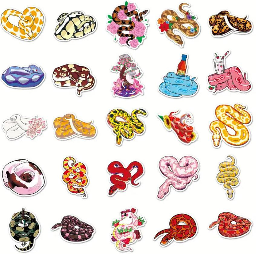 Наклейки стікери змії. Водонепроникні вінілові естетичні наклейки із зміями для пляшки води, комп'ют Київ - фото 3