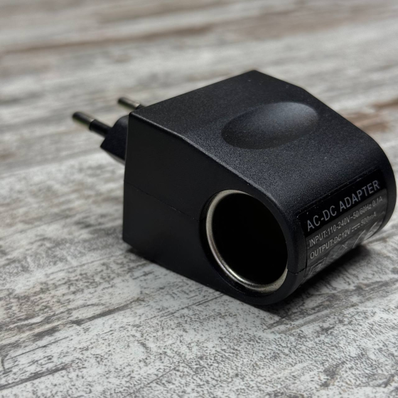 Переходник преобразователь с розетки 220В на прикуриватель 12В 500мА адаптер для авто аксессуаров Киев