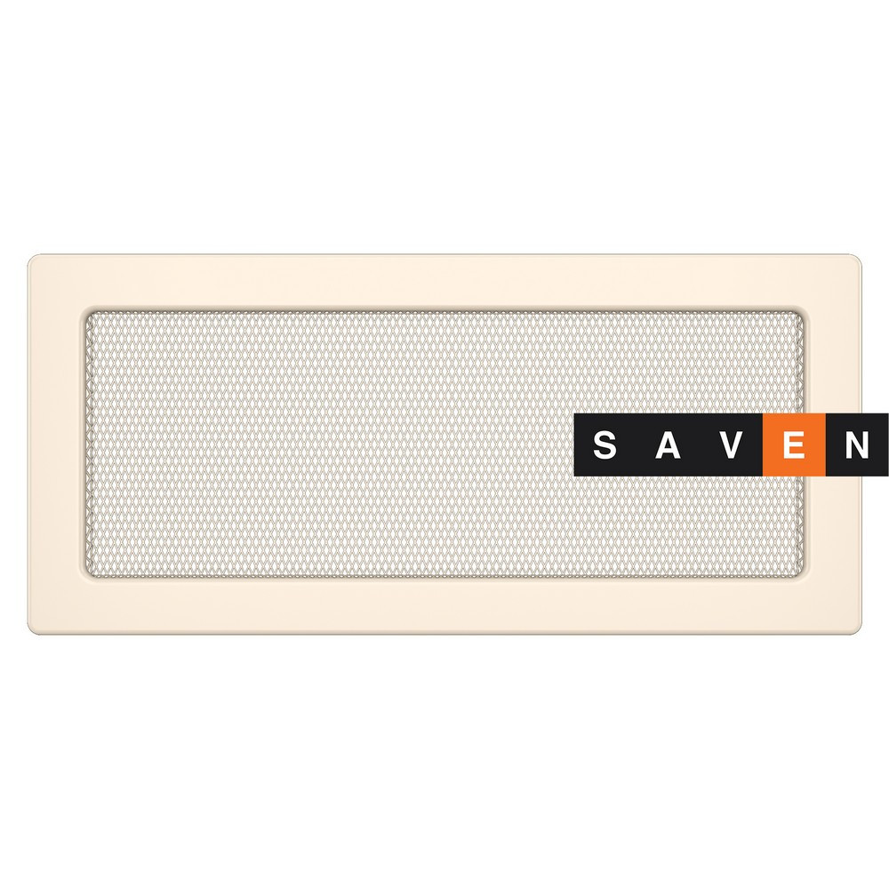 Вентиляційна решітка для каміна SAVEN 17х37 кремова Львів - фото 1