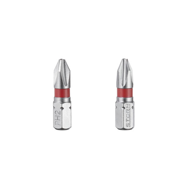 Комплект викруткових насадок, PH2, 1/4"×25 мм, S2, 2 од., STORM Львів - фото 3