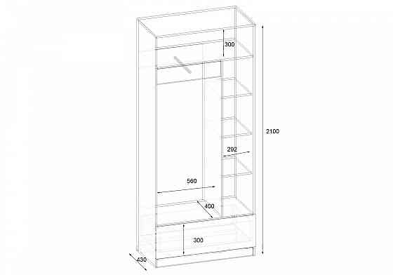 Прихожая ГКШ-5, Венге Магия, 900/430/2100 Львов