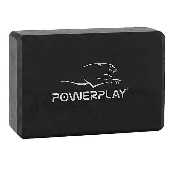Блок для йоги PowerPlay 4006 Yoga Brick Чорний Луцьк