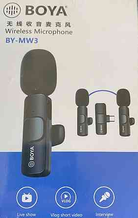 Беспроводной петличный микрофон Boya BY-MW3 2 шт. с Type-C и Lightning. Киев