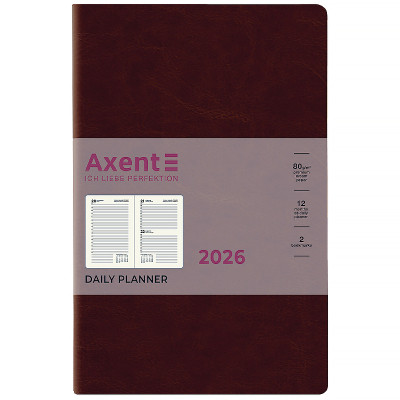 Еженедельник Axent датированный 2026 Partner City Soft, 145х210, коричневый (8821-26-05-A) Винница - изображение 2