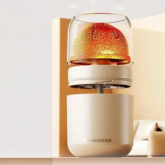 Ночной светильник-увлажнитель JSQ-2, аромадиффузор, дизайн "вулкан" Коломыя