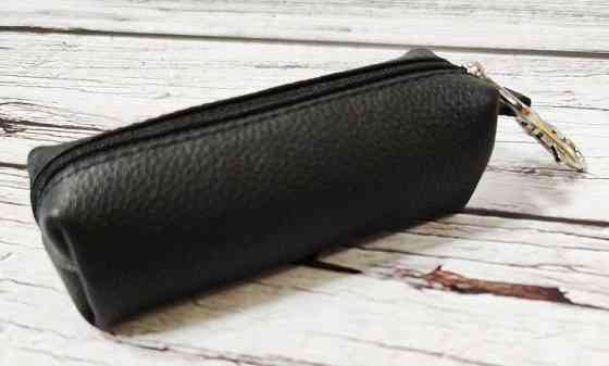 Ключница тубус кожаная классика Черная (SHVIGEL) Киев