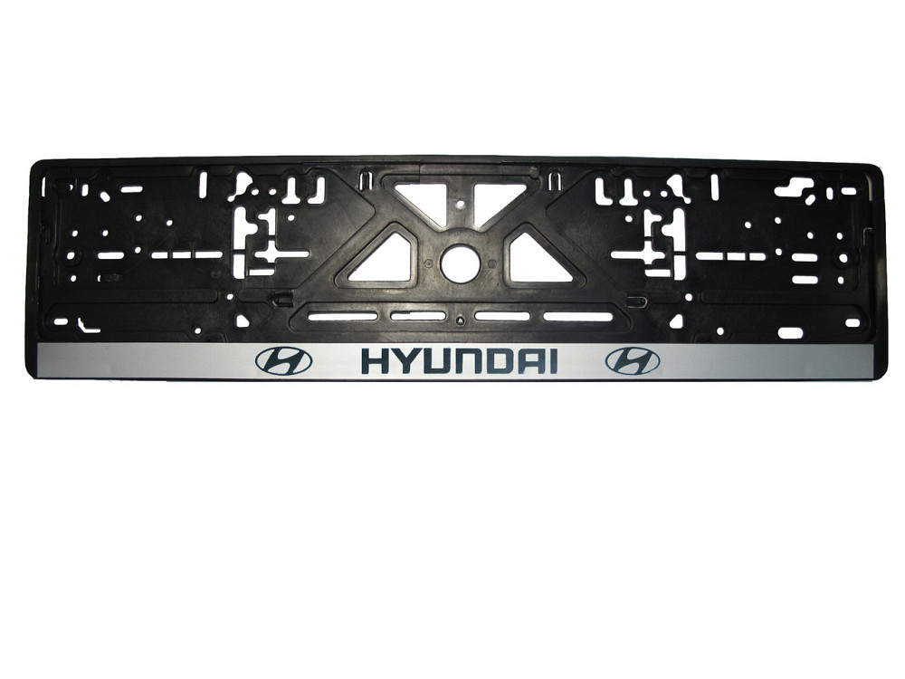 Рамка номерного знаку Hyundai пластик чорна 1шт Київ - фото 1