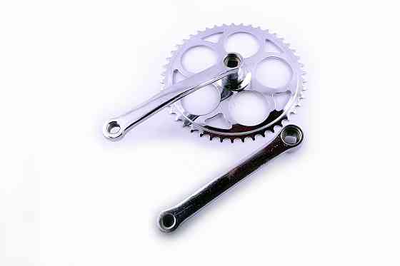 Зірка велосипедна (передня) 45T (+2 шатуни L-19 см, під квадрат, хром) Мукачево