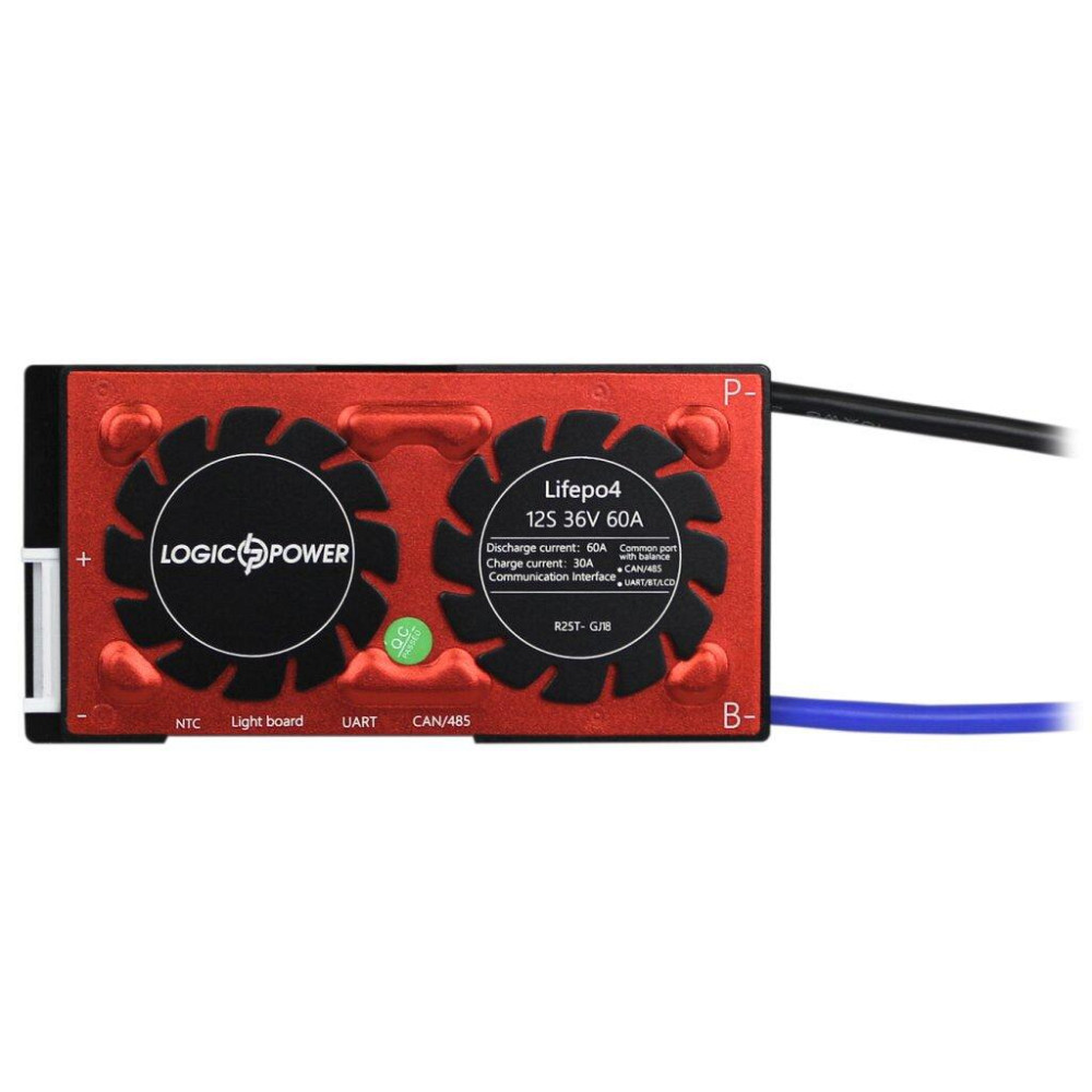 Smart BMS плата LP LiFePO4 36V 12S Dis 60A Ch 30A UART+RS485+CAN Київ - фото 3