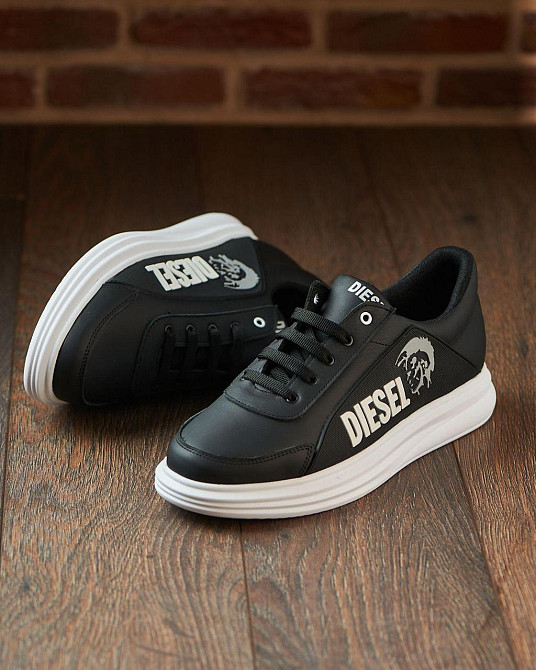 Чоловічі шкіряні кросівки 3д дизель ч\б Харьков - изображение 8