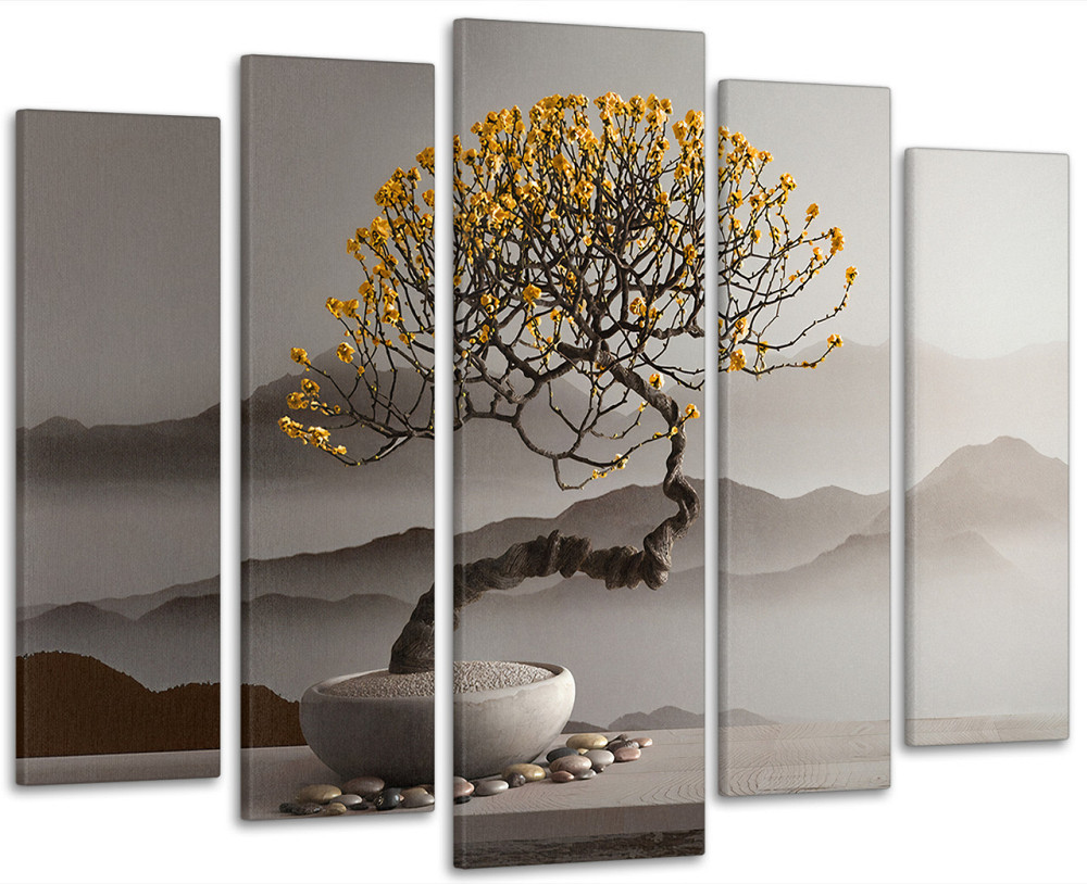 Модульна картина у вітальню/спальню Дерево Бонсай  LM019_5 Київ - фото 1