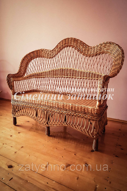 Диван из лозы кофейный удобный Киев - изображение 3