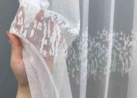 Тюль VR-Textil 2009т Жаккард Белый 400х270 см (42-1075) Киев