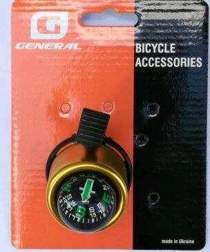 Звонок велосипедный (золотой с компасом, противоударный) () Мукачево - изображение 1