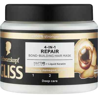Маска для волос Gliss 4-In-1 Ultimate Repair Bond-Building Hair Mask 400 мл (9000101726138) Вінниця