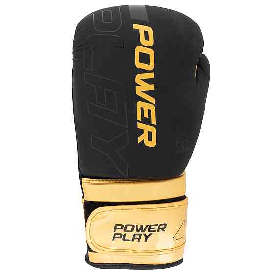 Боксерські рукавиці PowerPlay 3024 Ultra Mat Чорно-Золоті 14 унцій Каменское