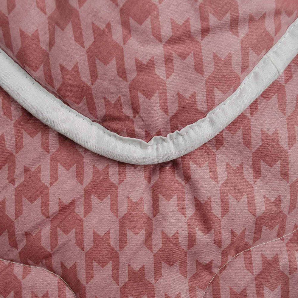 Ковдра конопляна зимова Сатин Пє-де-пуль YouStar євро 200х210 см (Рожевий) Суми - фото 4