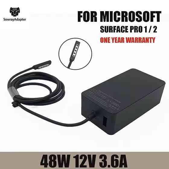 Блок питания 12V 3.6A 48W для Microsoft Surface Pro 1 2, RT, Windows 8, зарядное устройство 1601, 15 Киев