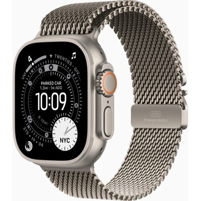 Смарт-часы Apple Watch Ultra 3 GPS + Cellular 49mm Natural Titanium Case with Natural Titanium Milanese Loop - Me (MEWY4QP/A) Винница - изображение 1