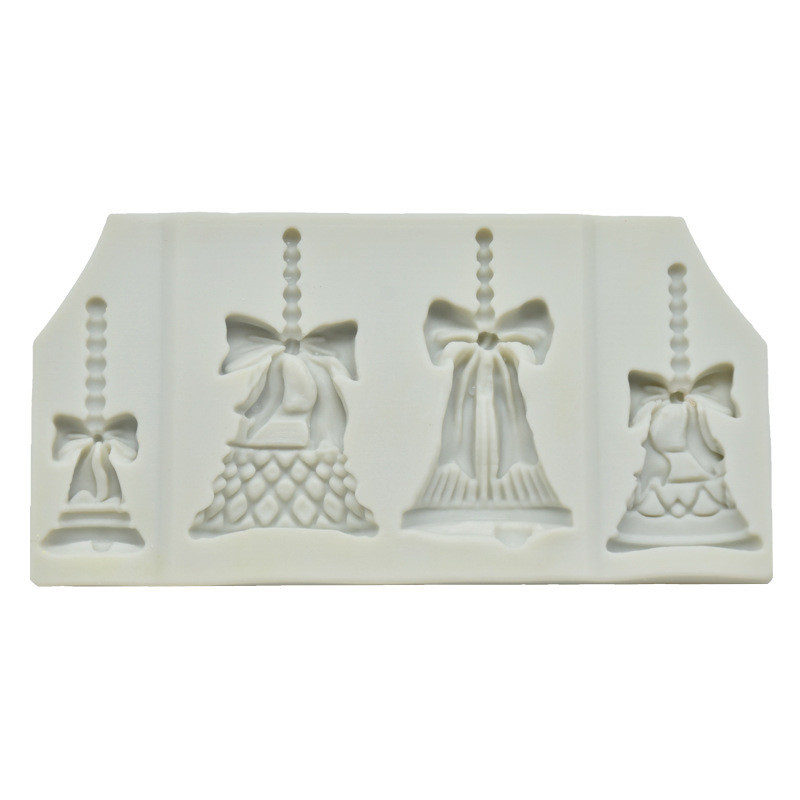 Молд новогодний Колокольчики 110 на 57 мм серый Киев - изображение 8