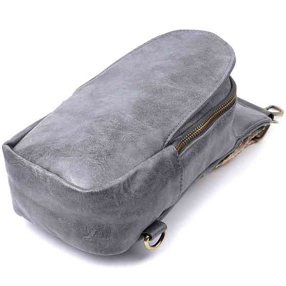 Модная сумка через плечо в модном цвете из экокожи Vintage 22792 Серый Киев