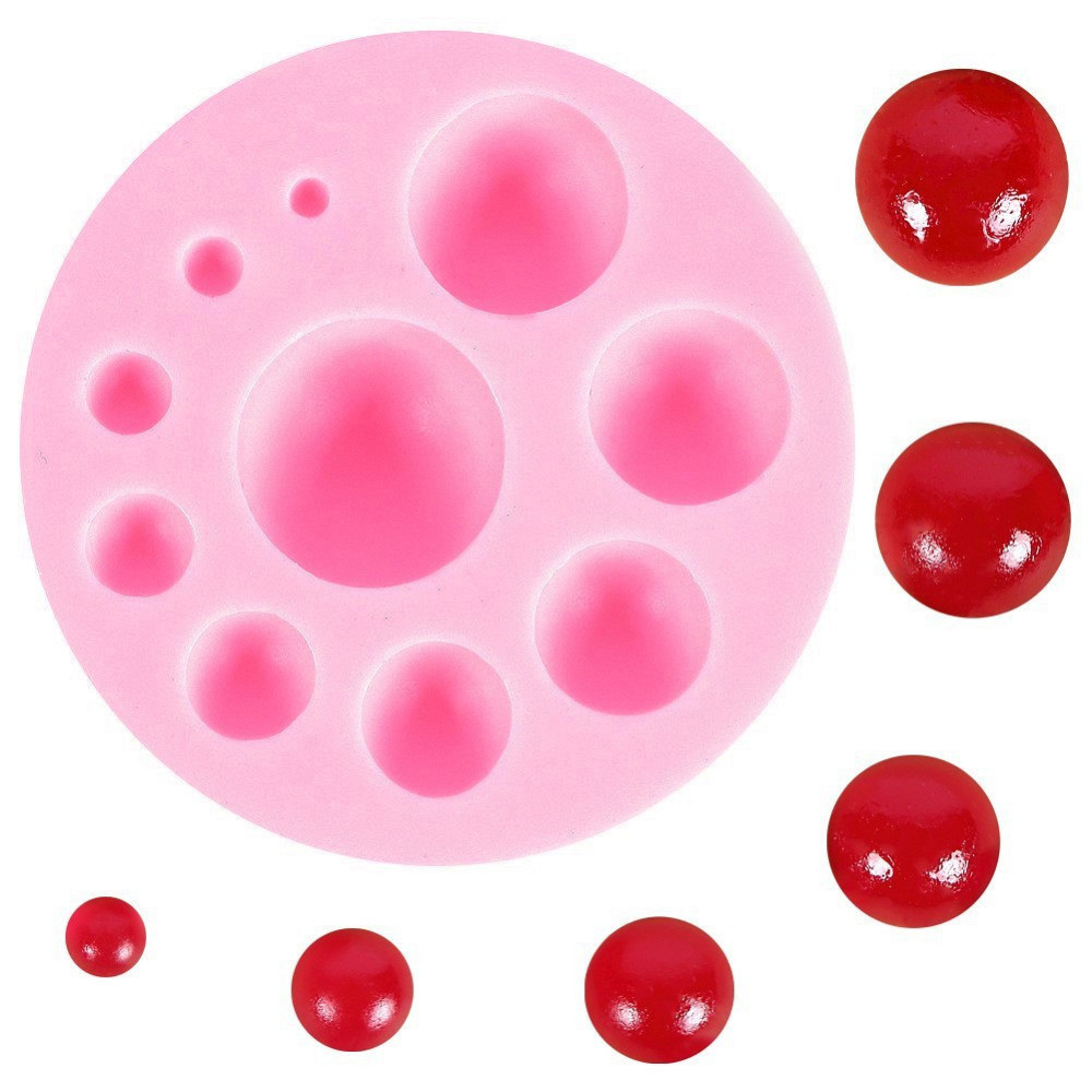 Молд силиконовый Полусферы диаметр 68 мм розовый Киев - изображение 7