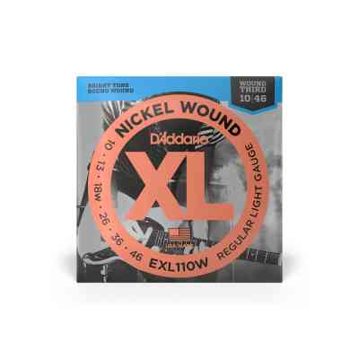 Струни для гітари D'Addario XL Nickel Wound 3rd Regular Light (10-46) (EXL110W) Вінниця