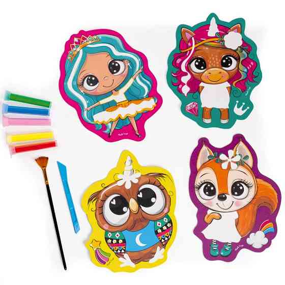 Набір для творчості "Sand Art Веселі друзі" VT4501-01, 5 флаконів з піском Вінниця