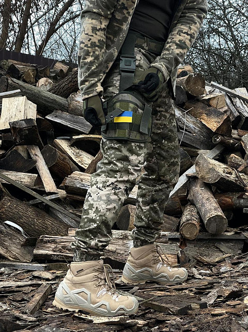 Настегна кобура для пістолета на ногу тактична на стегно одне кріплення камуфляж Одеса - фото 8