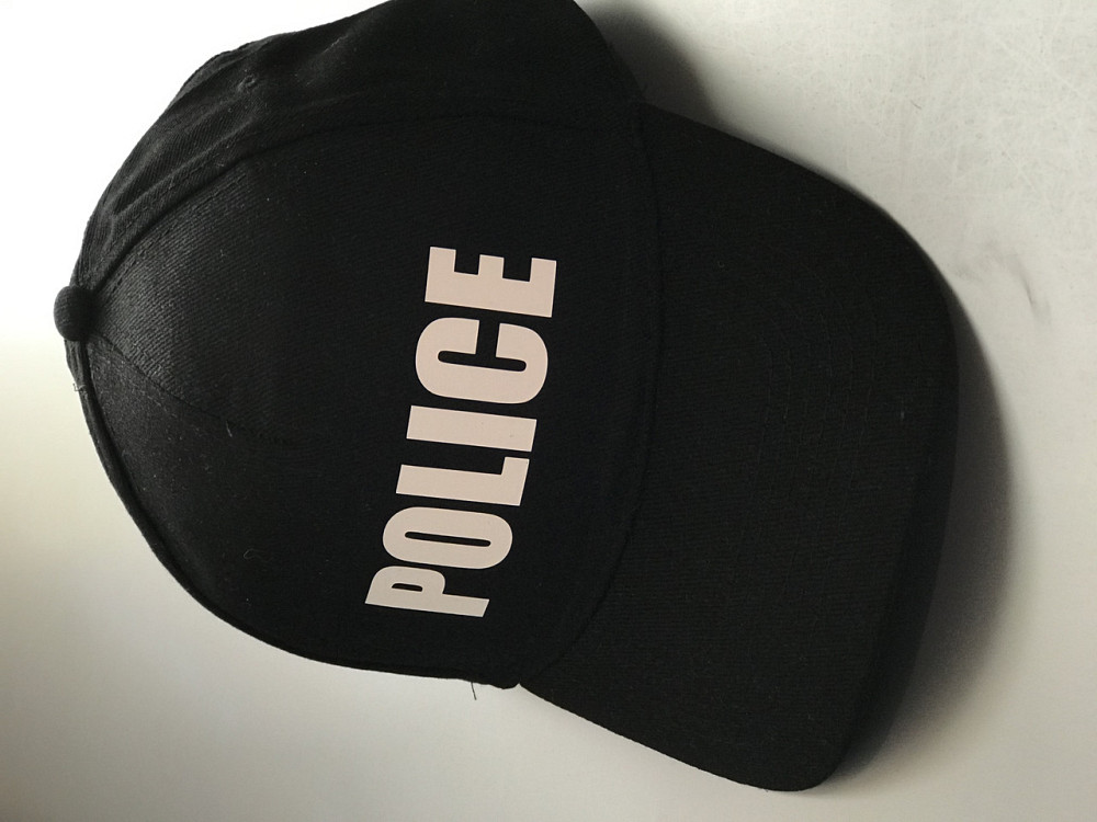 Чорна бавовняна Кепка/Бейсболка з написом POLICE Чернівці - фото 1