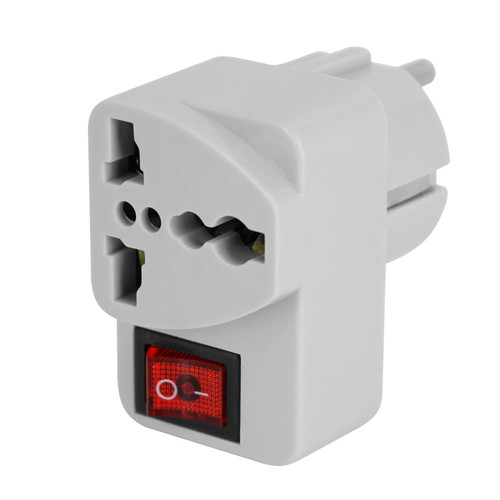 Переходник с US UK AU на EU вилку с выключателем, универсальный Винница - изображение 3