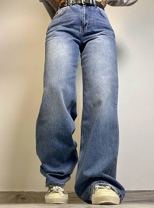 Джинсы женские Envy Rose 5391 WIDE BAGGY свободный крой широкие от бедра с ремнем высокая посадка светло-синие, светло-синий, 29, 29, 86 см, 115 см Киев - изображение 18