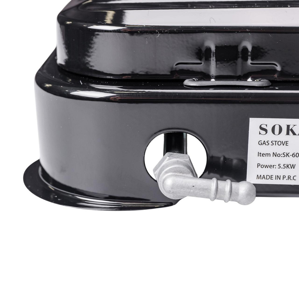 Настільна газова плита на 3 конфорки Sokany 5.5 кВт Чорна Lugi SK-6003B Коломыя - изображение 5