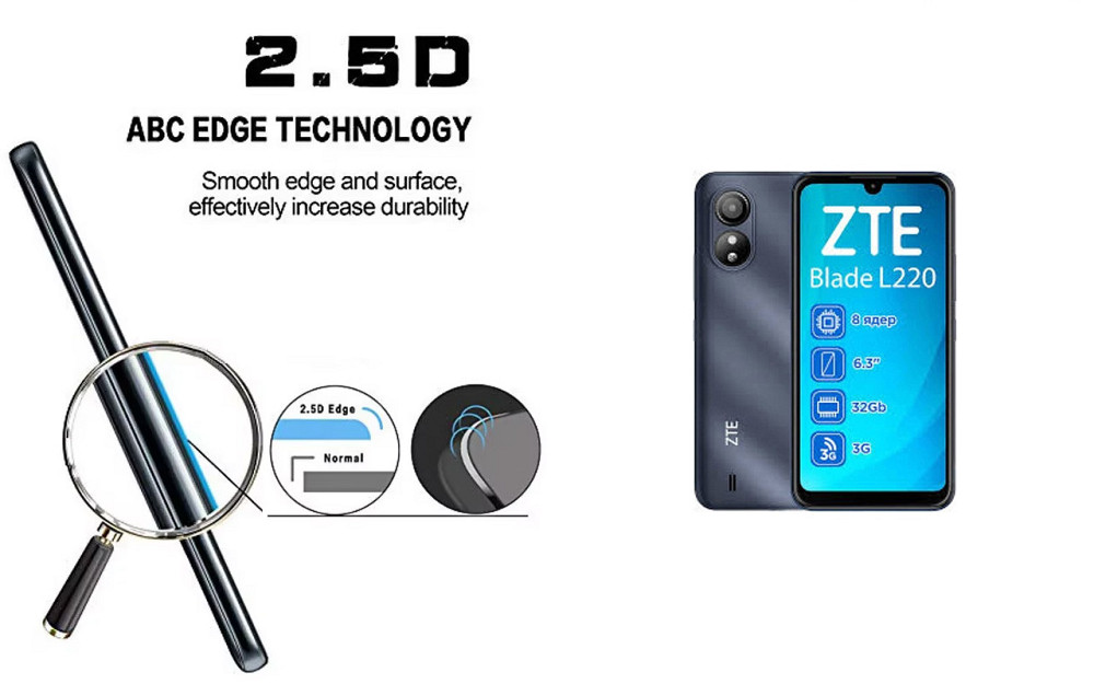 Защитное стекло ArmorGlass для ZTE Blade L220 – устойчивое к царапинам и ударам Киев - изображение 2