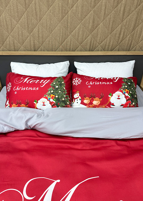 Комплект постільної білизни Фланель, Epico Євро 200х220 з Різдвяним принтом (88-202) Київ - фото 7