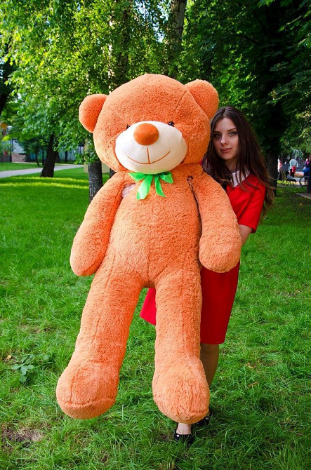 М'яка  іграшка подарунок на 8 березня плюшевий ведмедик Рафаель 160 см Карамельний Тернопіль - фото 1