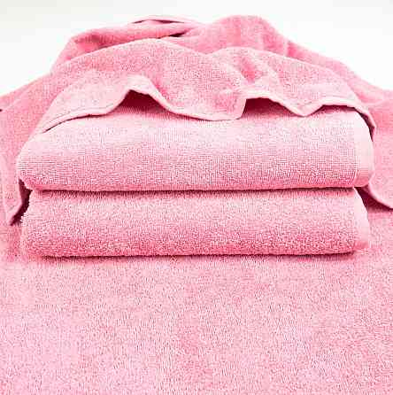 Набір махрових рушників 2шт GM Textile 50х90см, 70х140см 400г/м2 (Рожевий) Суми