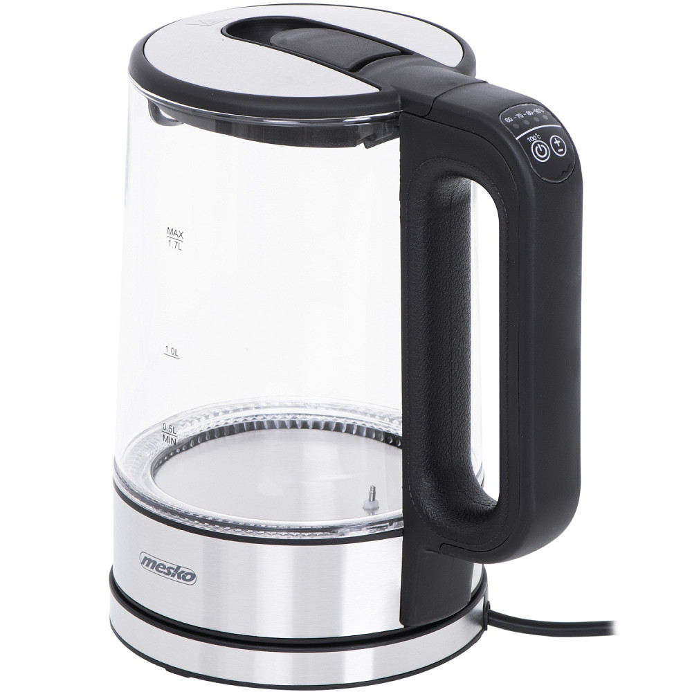 Електрочайник Mesko MS 1301 black 1850-2200Вт/ 1.7л/ скло/ встановлення температури Вінниця - фото 6