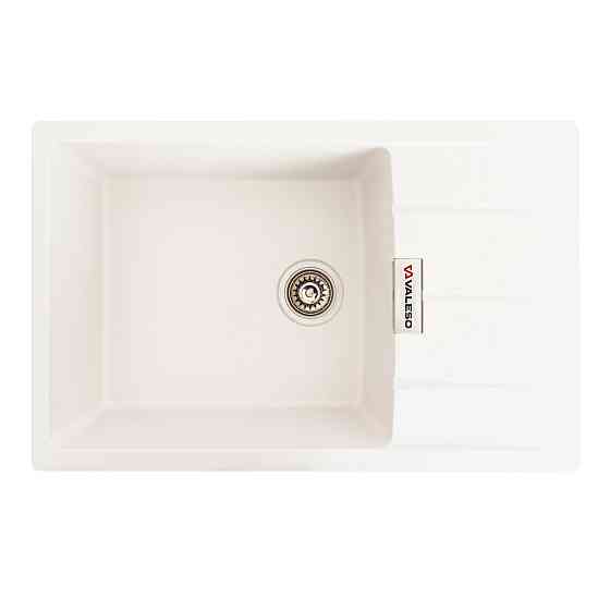 VALESO Гранітна мийка для кухні VALESO ROMA 7850 матова Білосніжна Киев