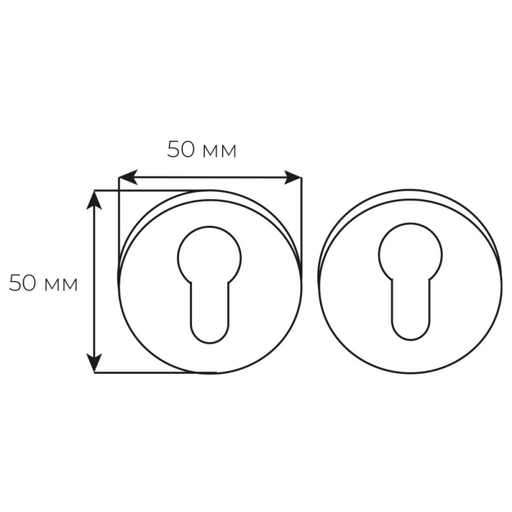 Дверная накладка под ключ Fimet 208 F01 латунь полированная Киев - изображение 2