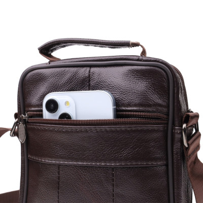 Сумка Vintage З натуральної шкіри Коричнева (22865) Вінниця - фото 10