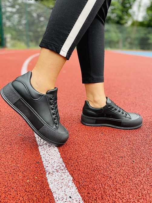 No brend Кеди жіночі M120-1 чорні (весна-осінь, еко-шкіра) (4756) Коломыя - изображение 9