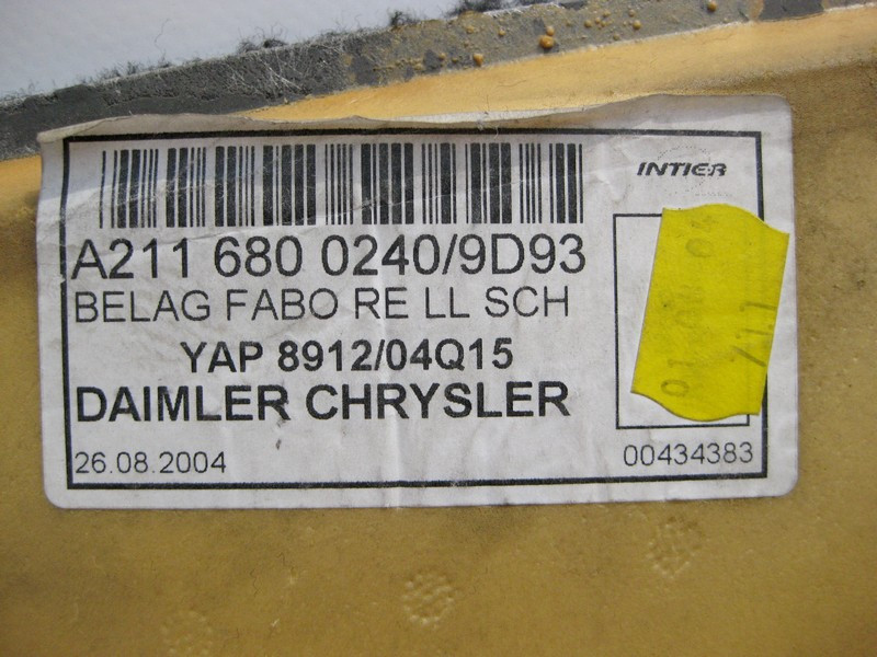 Mercedes-Benz  A2116800240 9D93 Килим салону чорний передній правий E-Class W211 Одесса - изображение 5