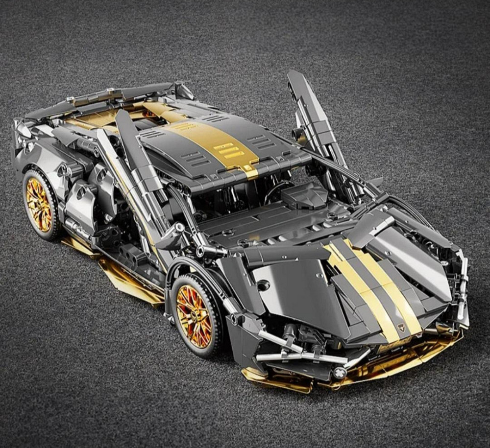 Конструктор машинка  Technic Lamborghini Super car 1280 деталей вмаштабі 1:14 Ламборджині чорна Київ - фото 4