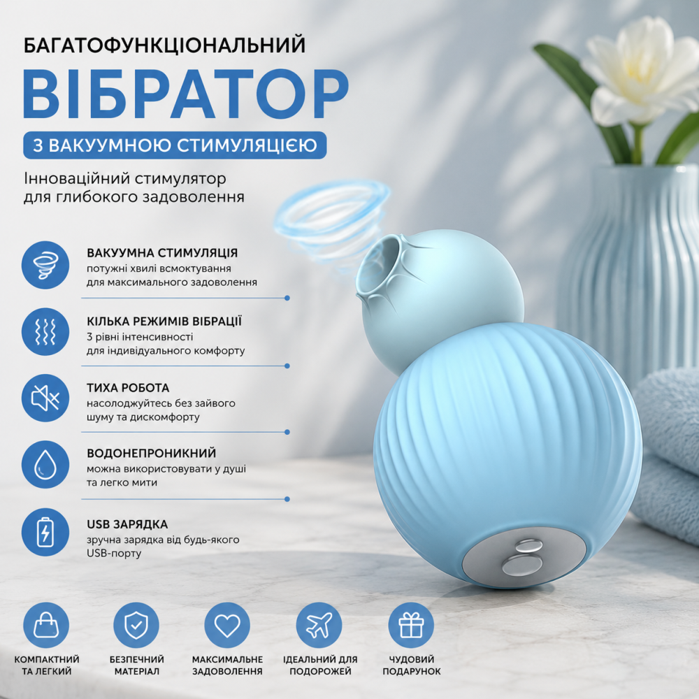 Багатофункціональний вібратор з вакуумною стимуляцією: інноваційний стимулятор для глибокого задоволення Київ - фото 9