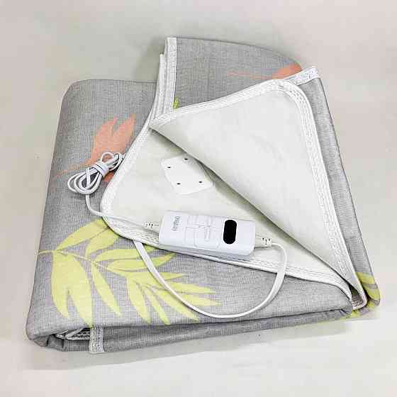 Електропростирадло 150х120 см тепле електро простирадло ковдра з підігрівом сірий JM-37 Львів